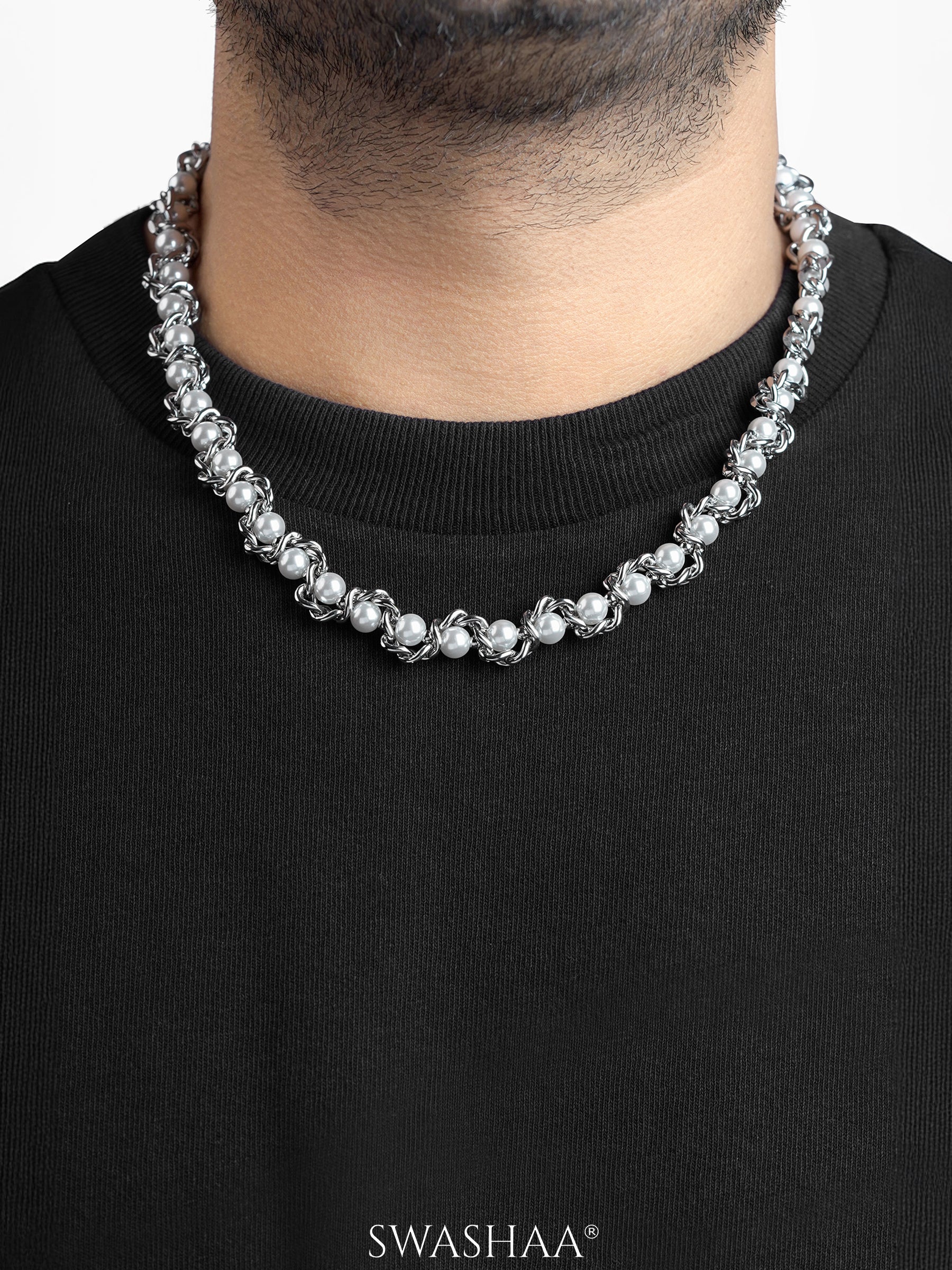 Arlo Pearl Twisted Men's Chain