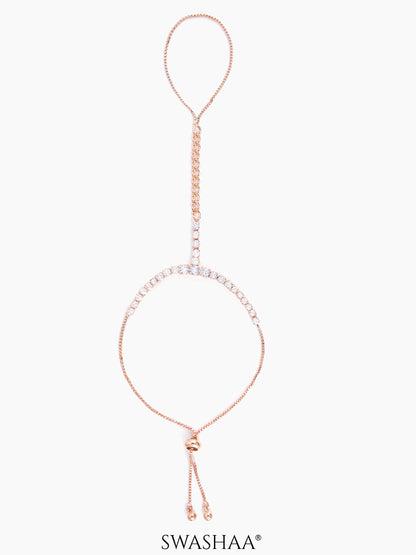 Ashna Rosegold Plated Ring Bracelet Rosegold