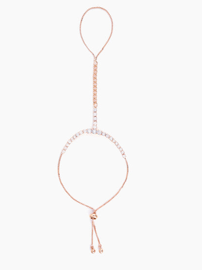 Ashna Rosegold Plated Ring Bracelet Rosegold