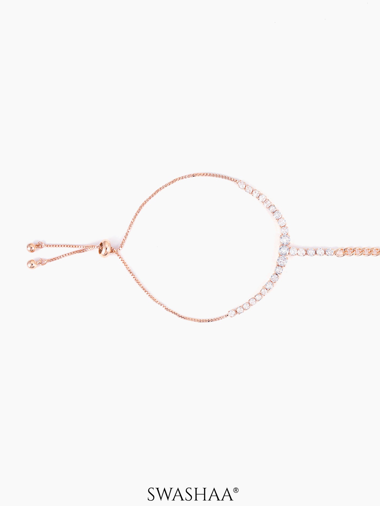 Ashna Rosegold Plated Ring Bracelet