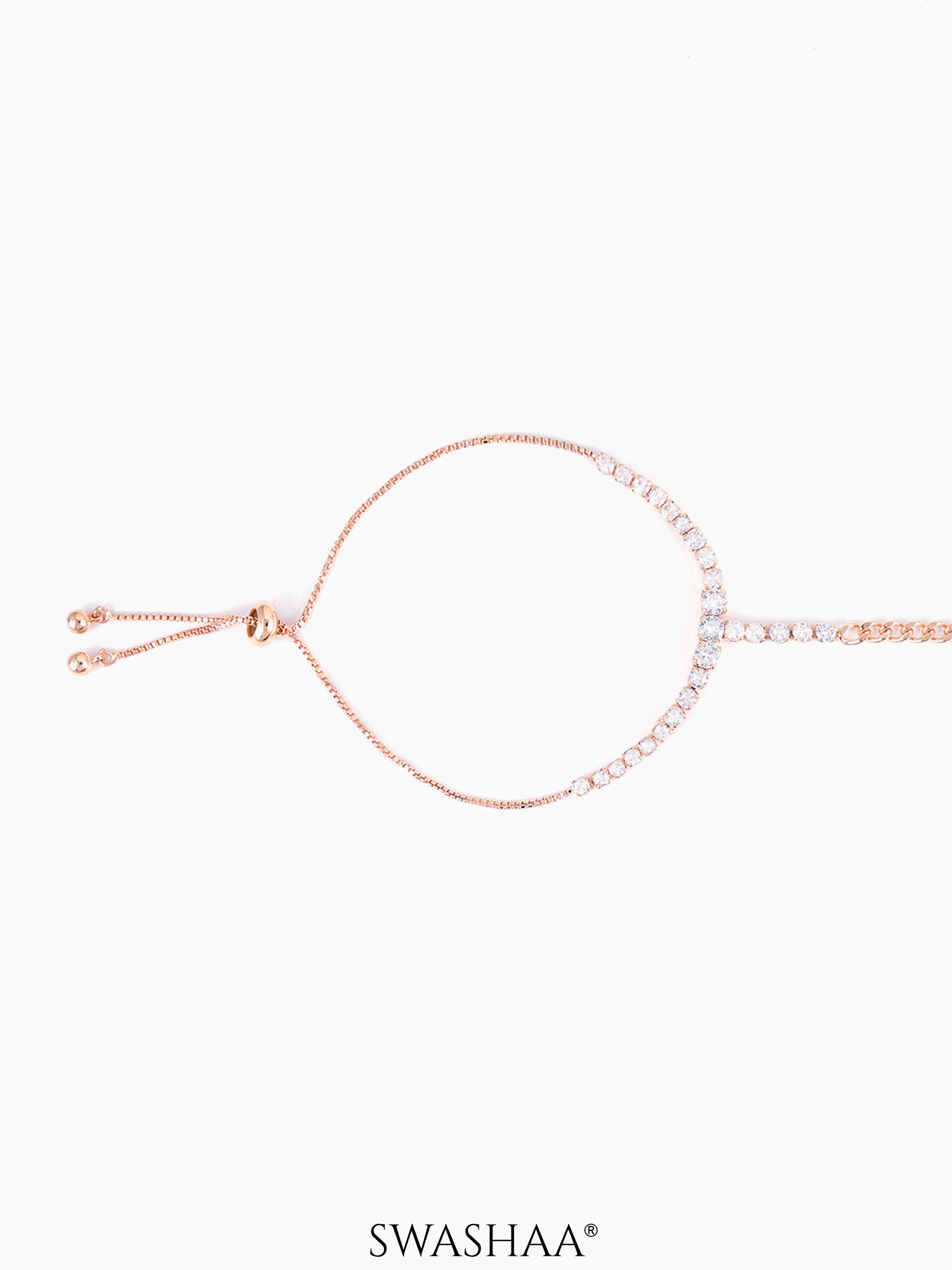 Ashna Rosegold Plated Ring Bracelet