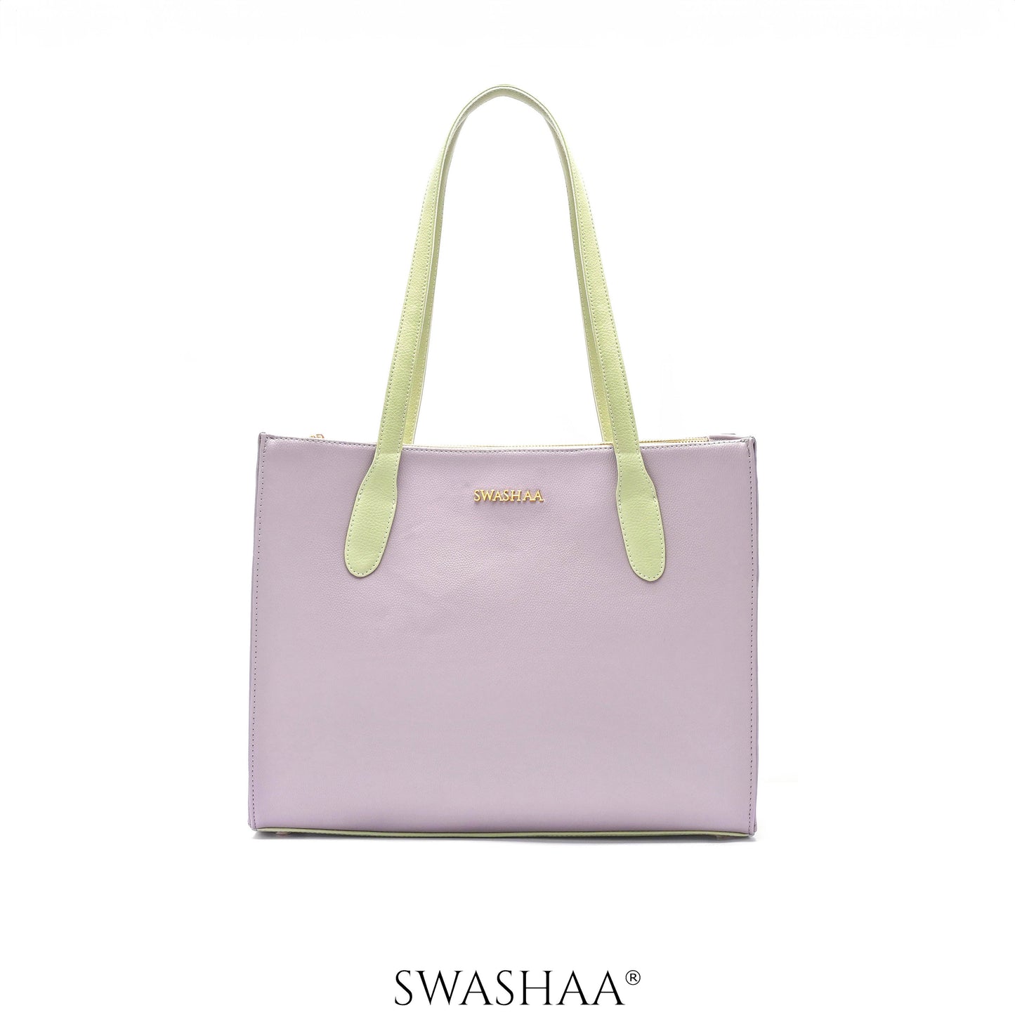 Ashno Leather Tote Bag Lavender