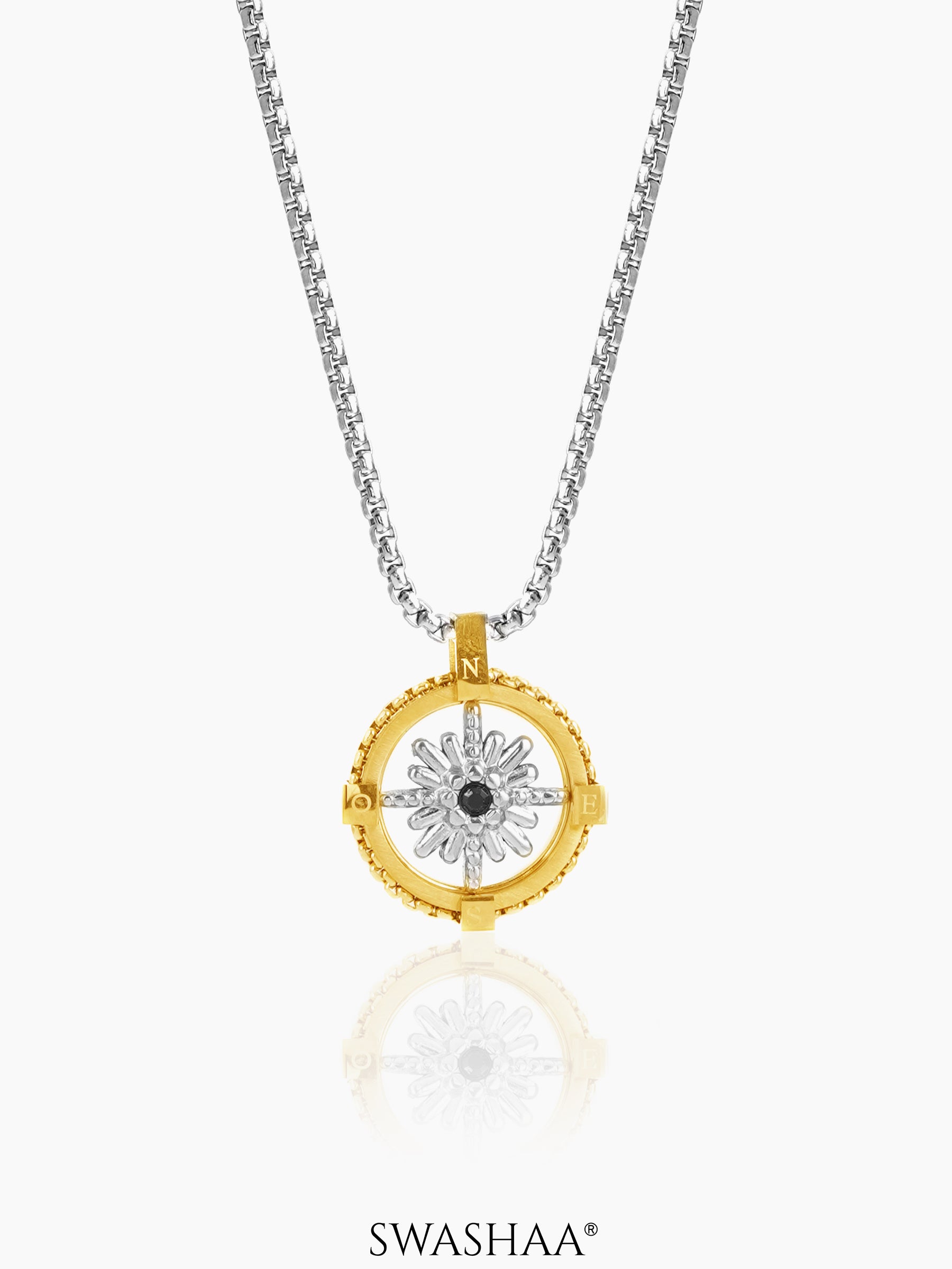 Atlas Circuit Men's Chain Pendant Silver