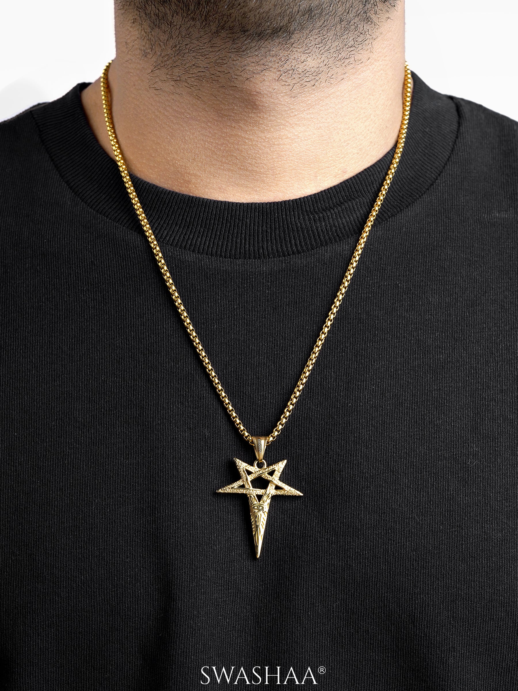 Auralin Star Spear Men's Chain Pendant