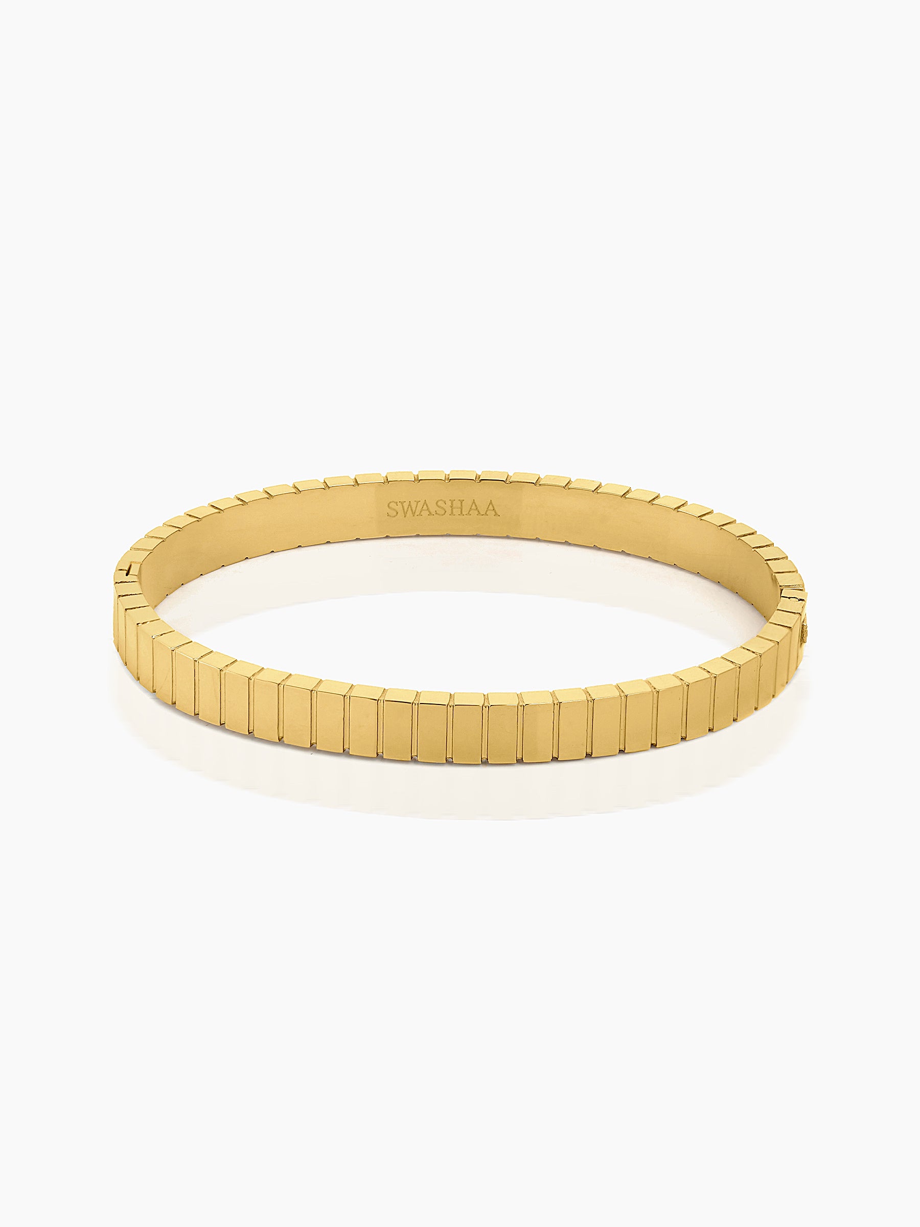 Aurelith Ribbed 18K Gold Plated Bracelet