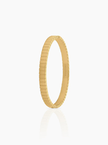 Aurelith Ribbed 18K Gold Plated Bracelet Gold