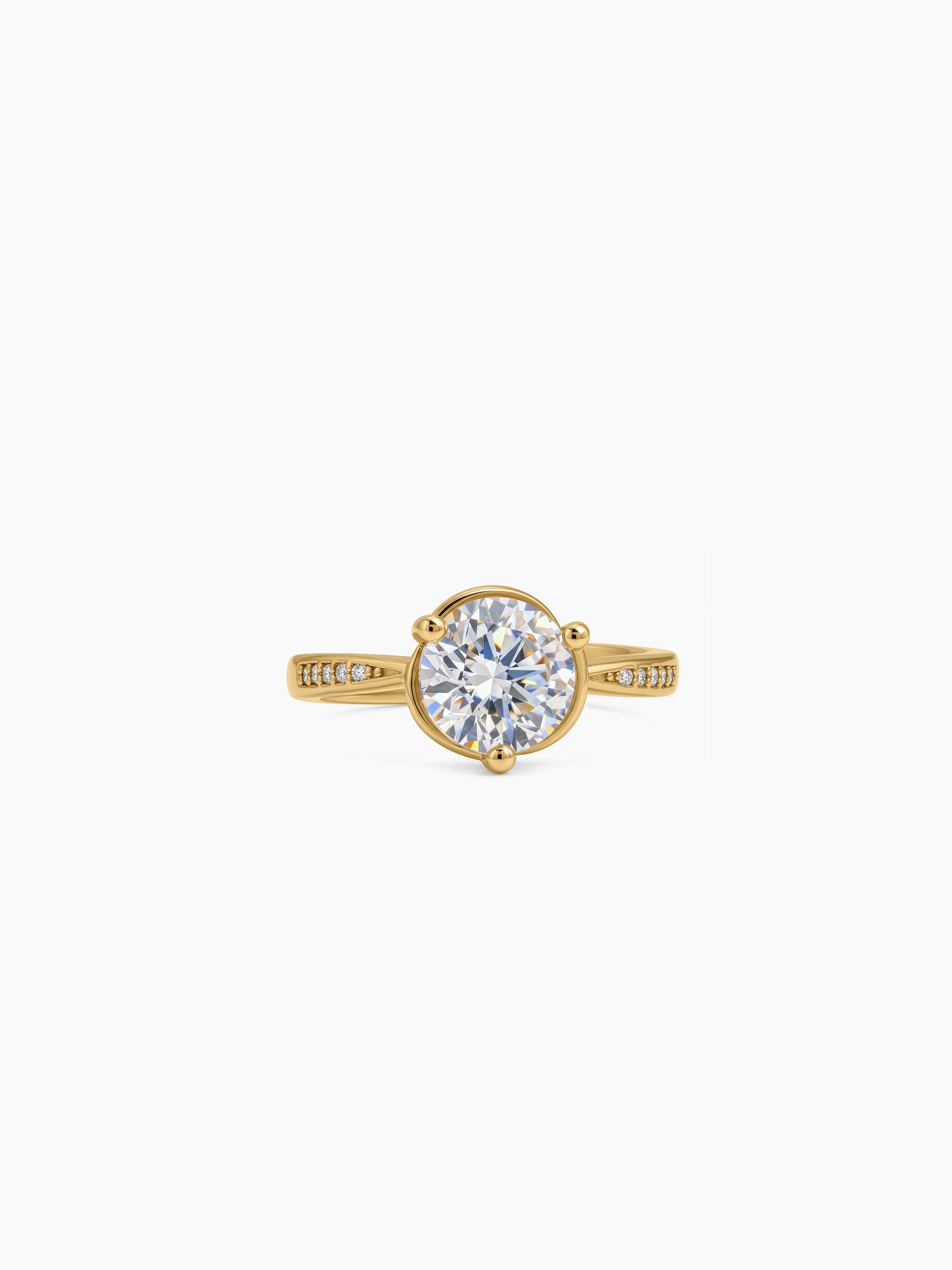 Aurella Solitaire 18K Gold Plated Women's Ring