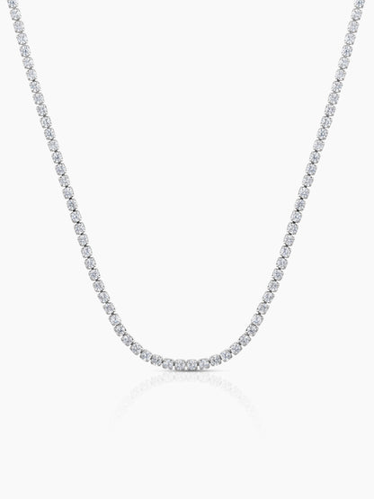 Aurora Diamond Silver Necklace Silver