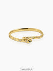 Aurza Snake Diamond Band Bracelet 18K Gold Plated
