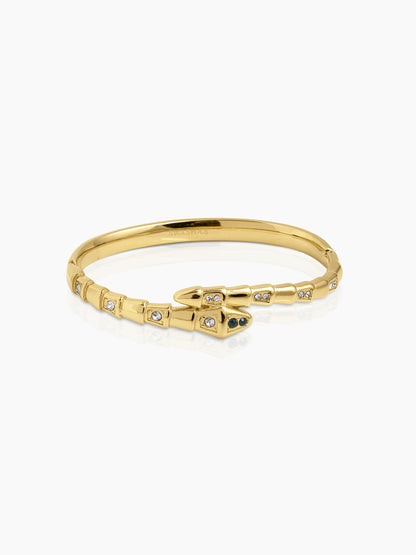 Aurza Snake Diamond 18K Gold Plated Band Bracelet