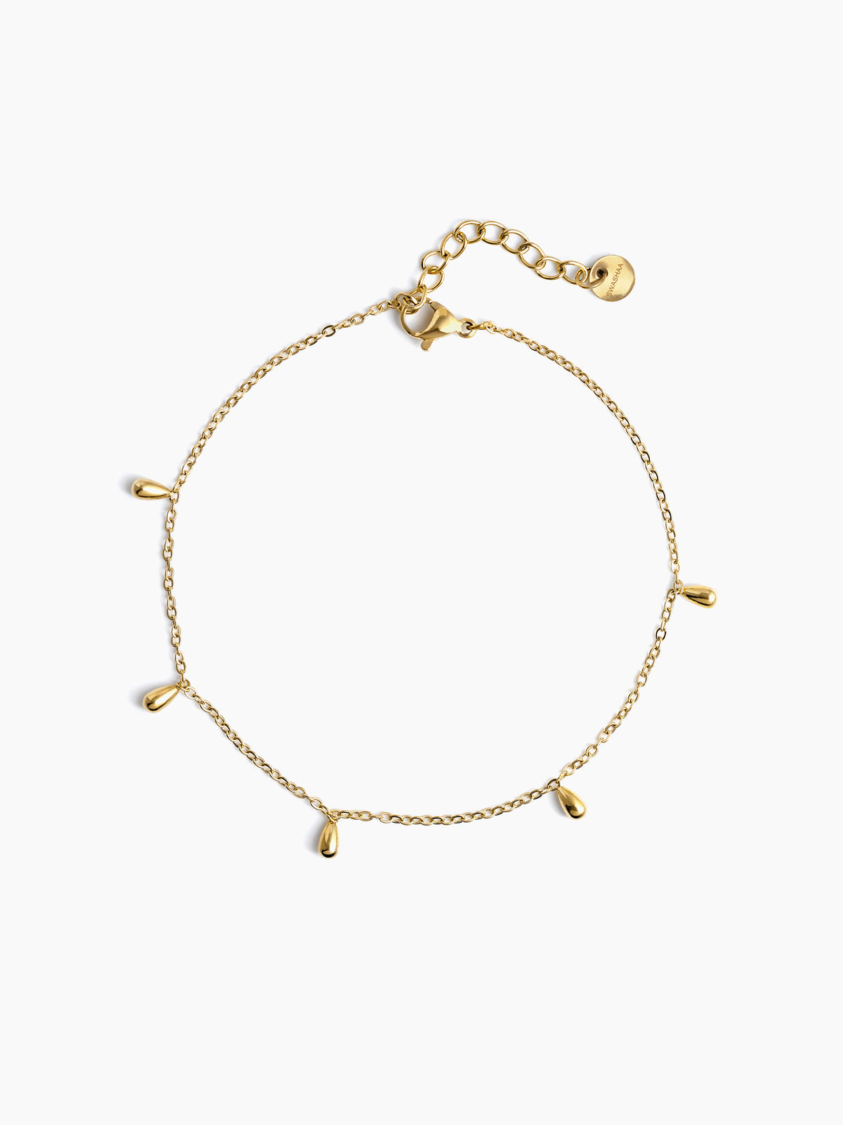 Ava Teardrop Women's Anklet 14K Gold Plated