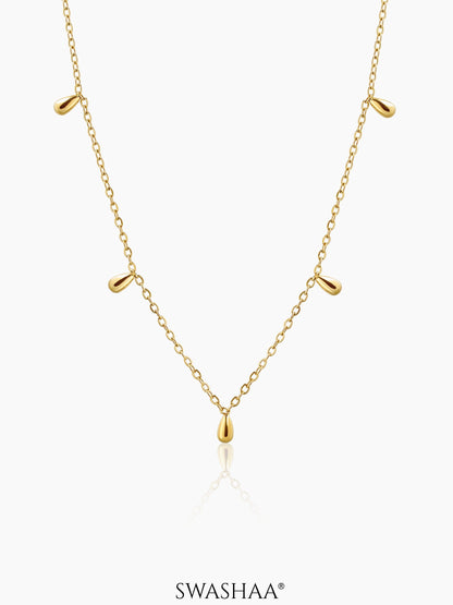 Ava Teardrop 14K Gold Plated Necklace Gold
