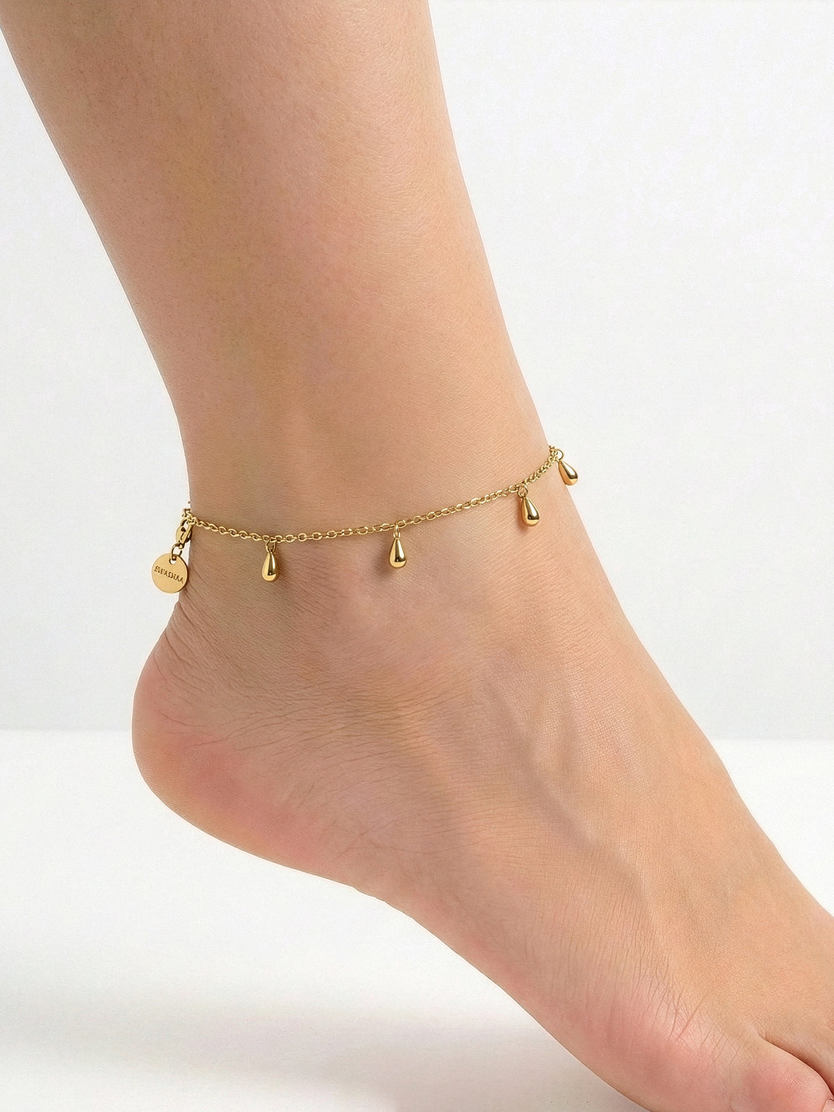 Ava Teardrop Women's Anklet 14K Gold Plated