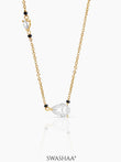 Avanti Pear Solitaire Diamond Mangalsutra 18K Gold Plated