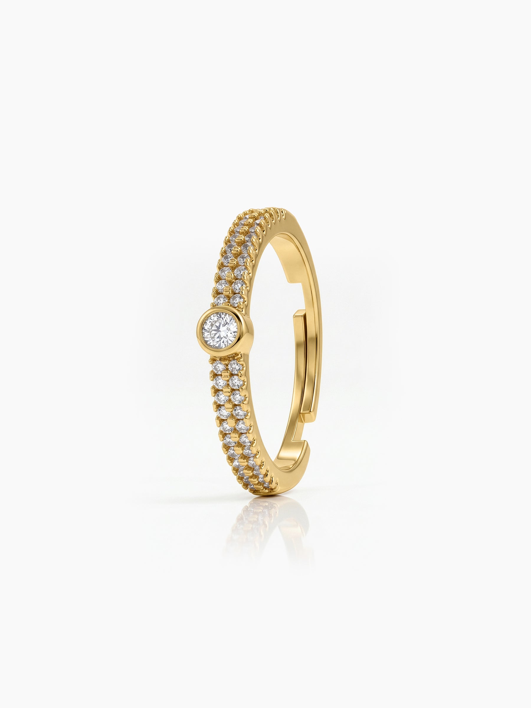 Averina Diamond 18K Gold Plated Women's Ring Gold