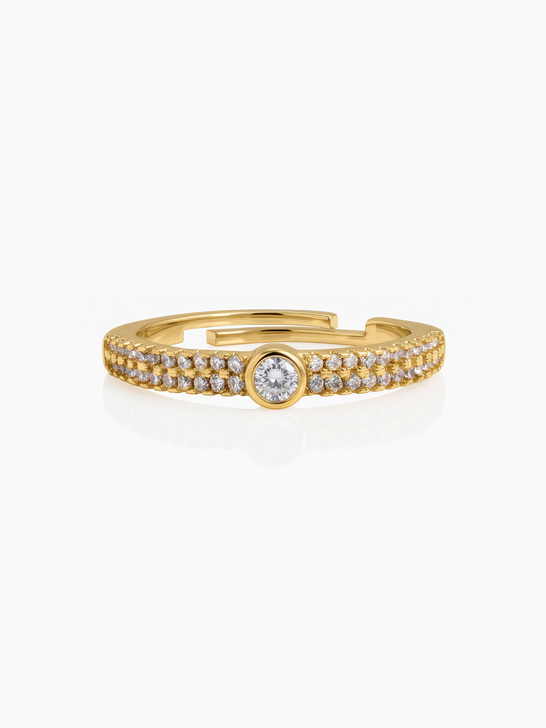 Averina Diamond 18K Gold Plated Women's Ring