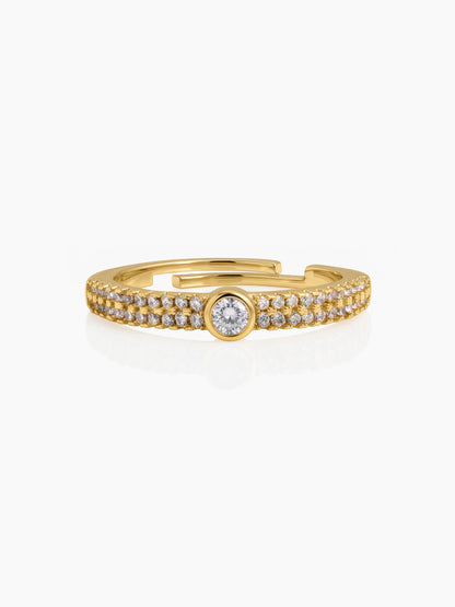 Averina Diamond 18K Gold Plated Women's Ring