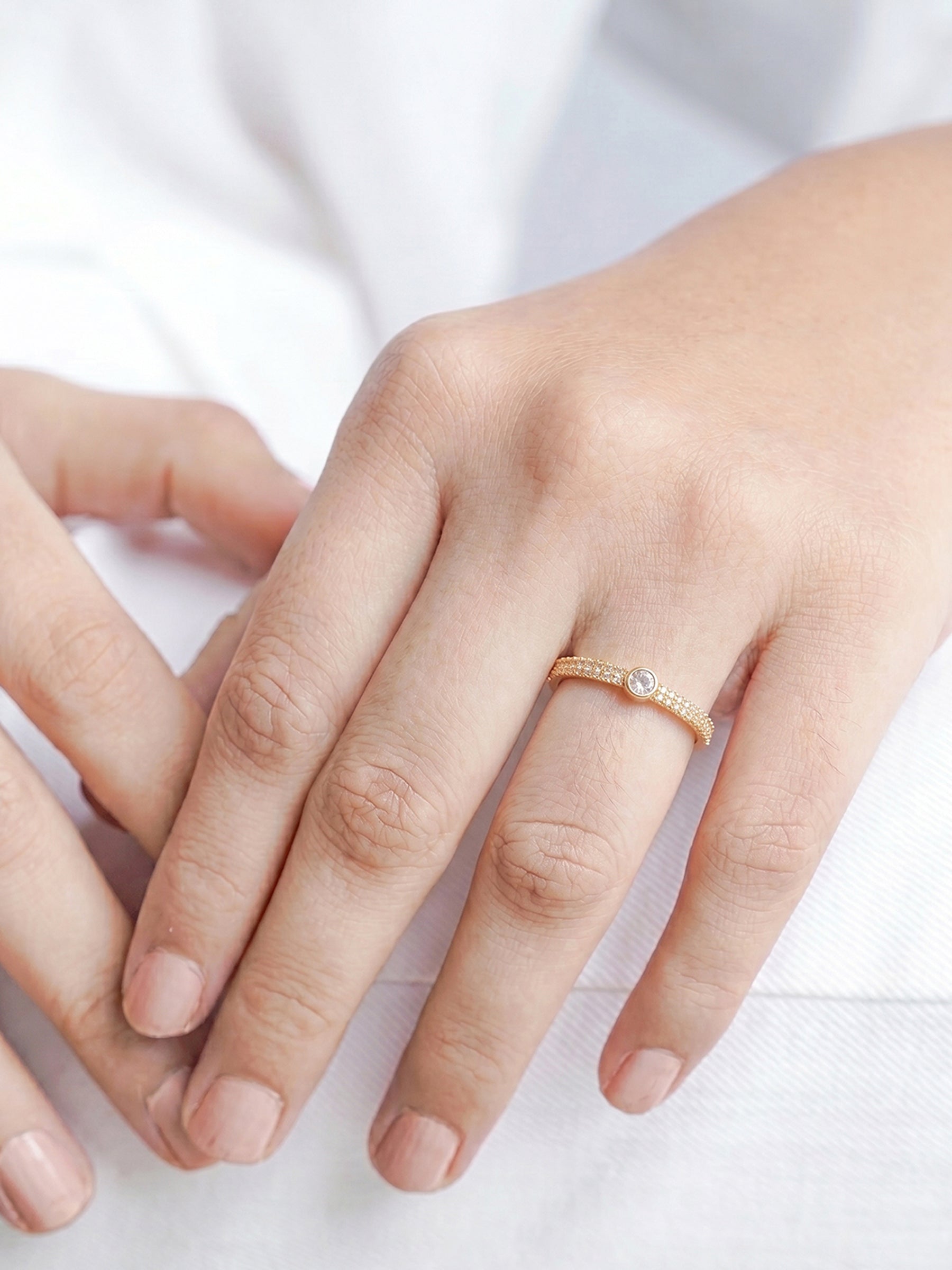 Averina Diamond 18K Gold Plated Women's Ring