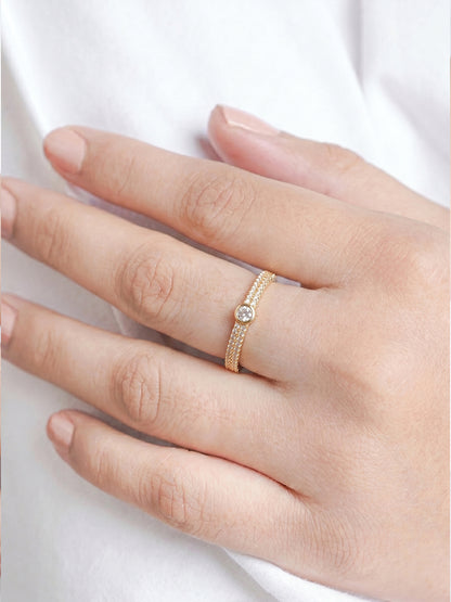 Averina Diamond 18K Gold Plated Women's Ring