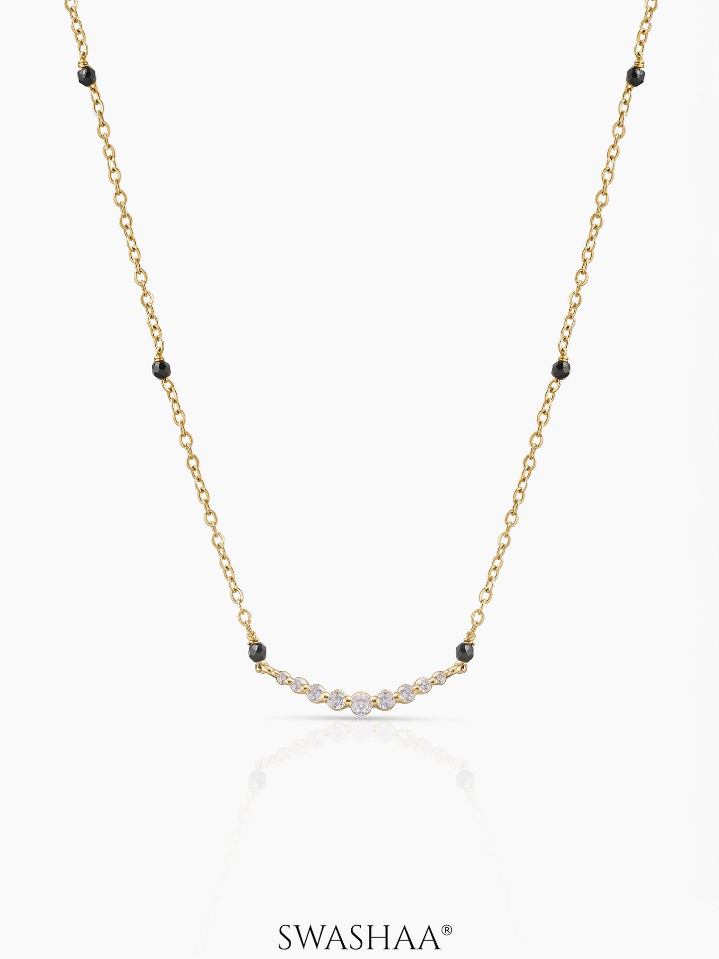 Avina Diamond Bar Mangalsutra 18K Gold-Plated