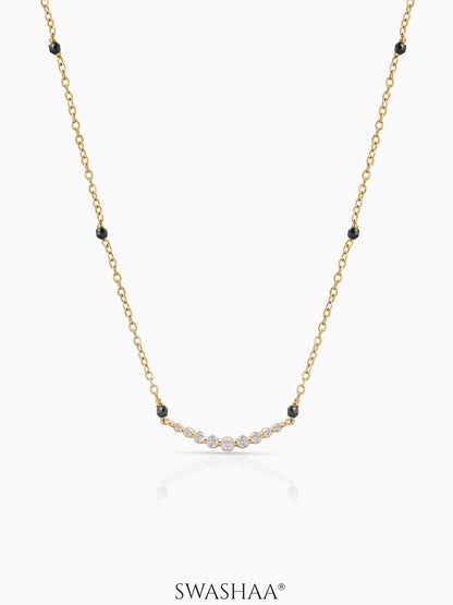 Avina Diamond Bar Mangalsutra 18K Gold-Plated