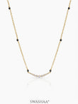 Avina Diamond Bar Mangalsutra 18K Gold-Plated