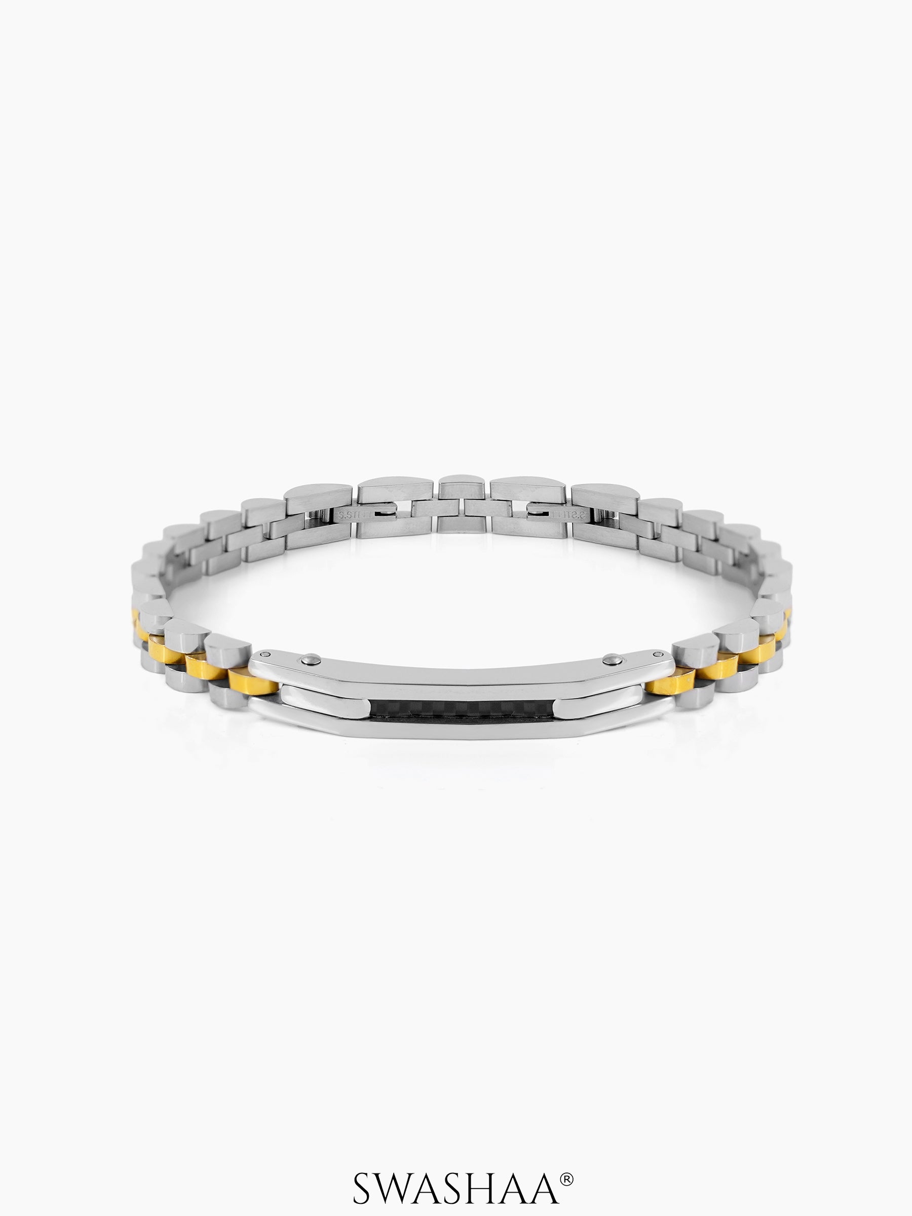 Axel Men's Watch Belt Bracelet Silver