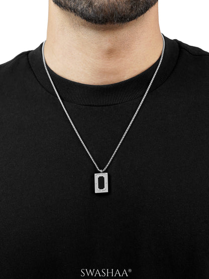 Azren Geometric Frame Men's Chain Pendant