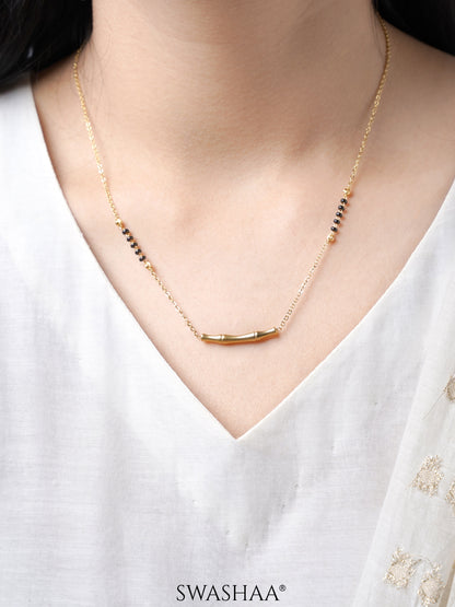 Baansi Bamboo Bar 18K Gold Plated Mangalsutra