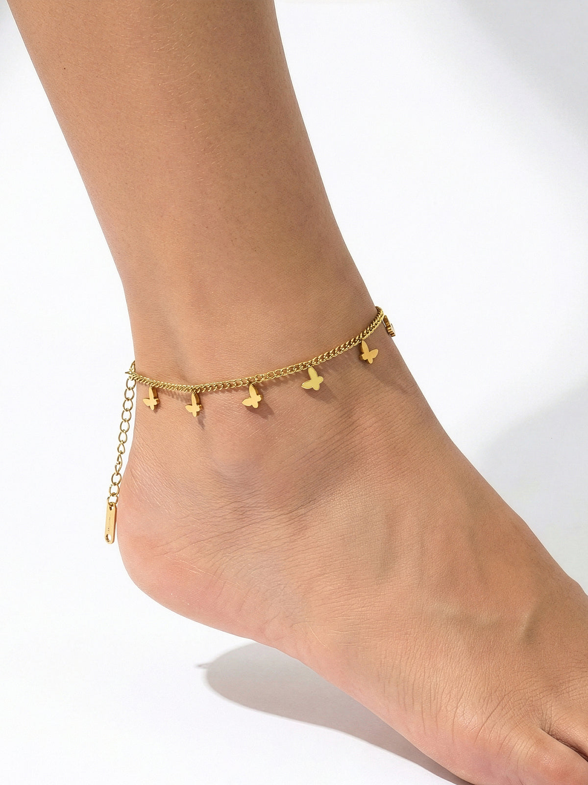 Bambi Butterfly 18K Gold Plated Women's Anklet