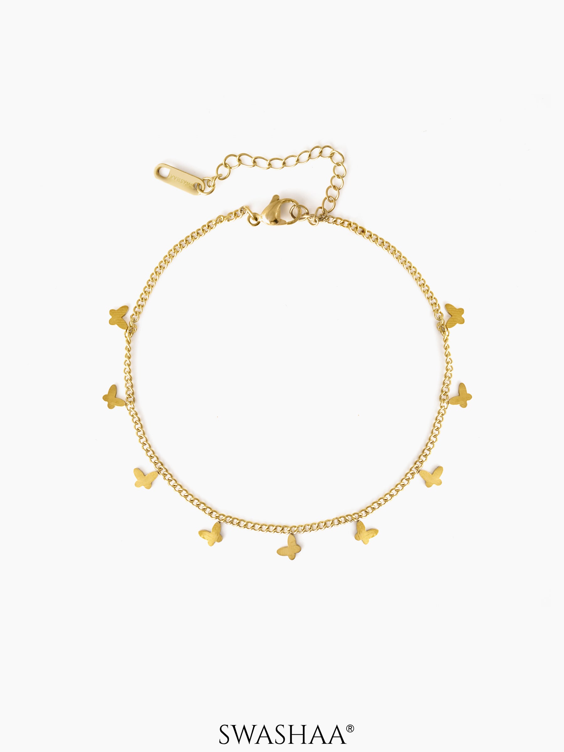 Bambi Butterfly 18K Gold Plated Women's Anklet