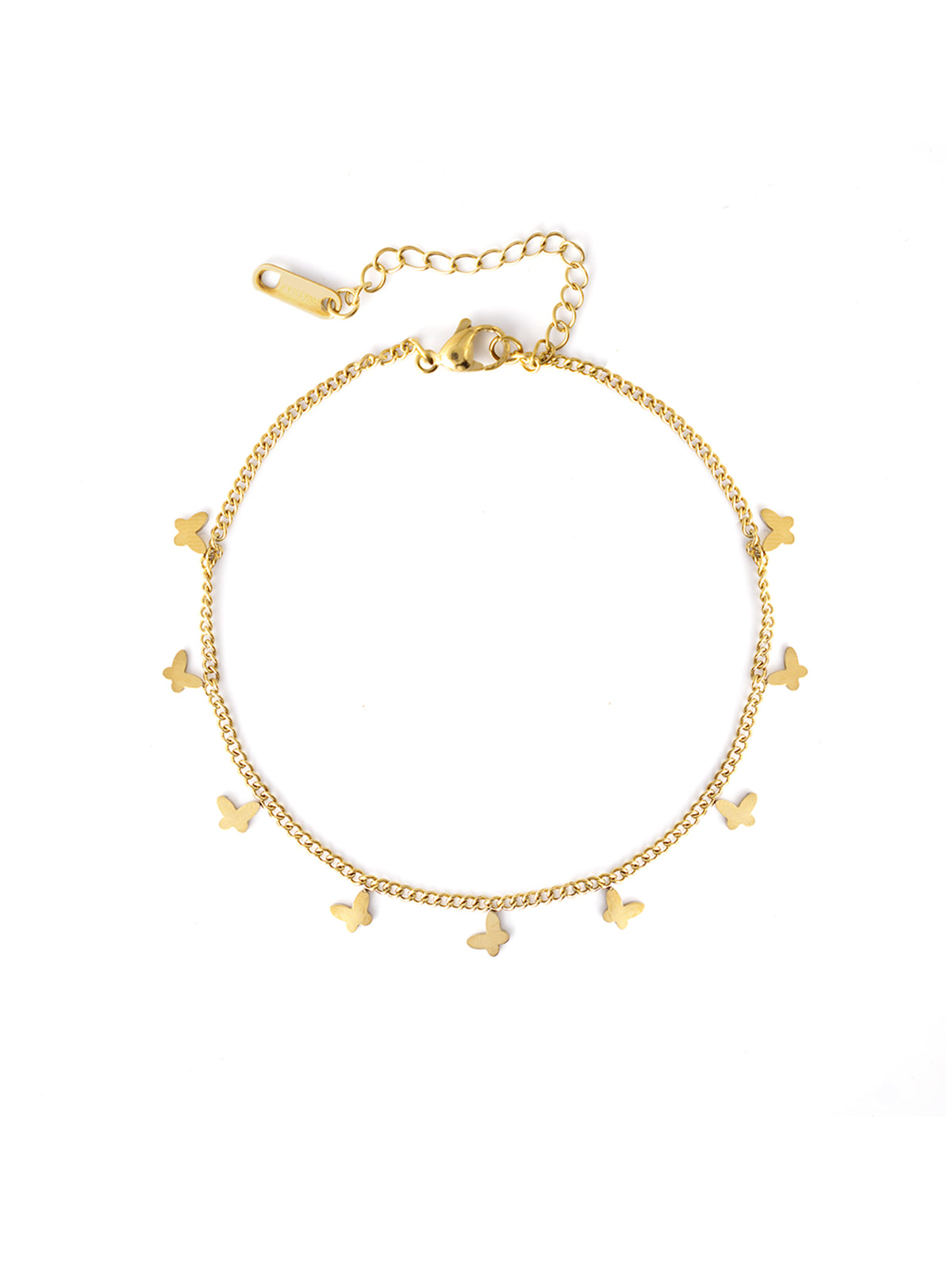Bambi Butterfly 18K Gold Plated Women's Anklet