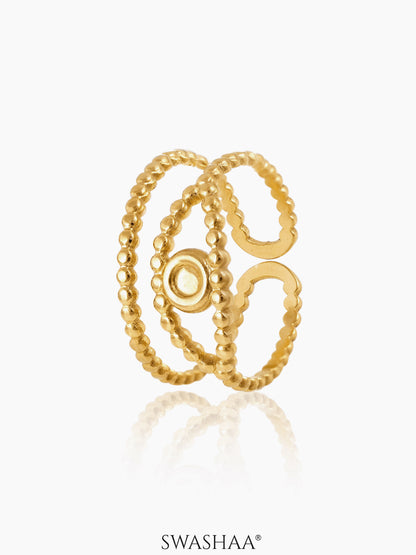 Barkha Eye 18K Gold Plated Ring Gold