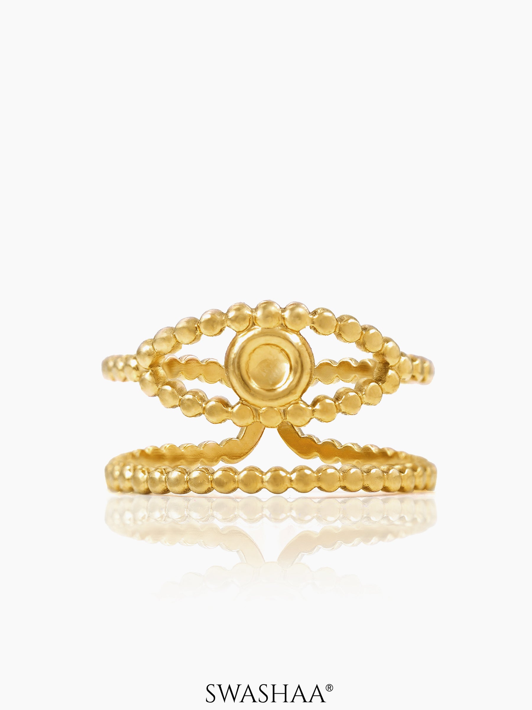 Barkha Eye 18K Gold Plated Ring