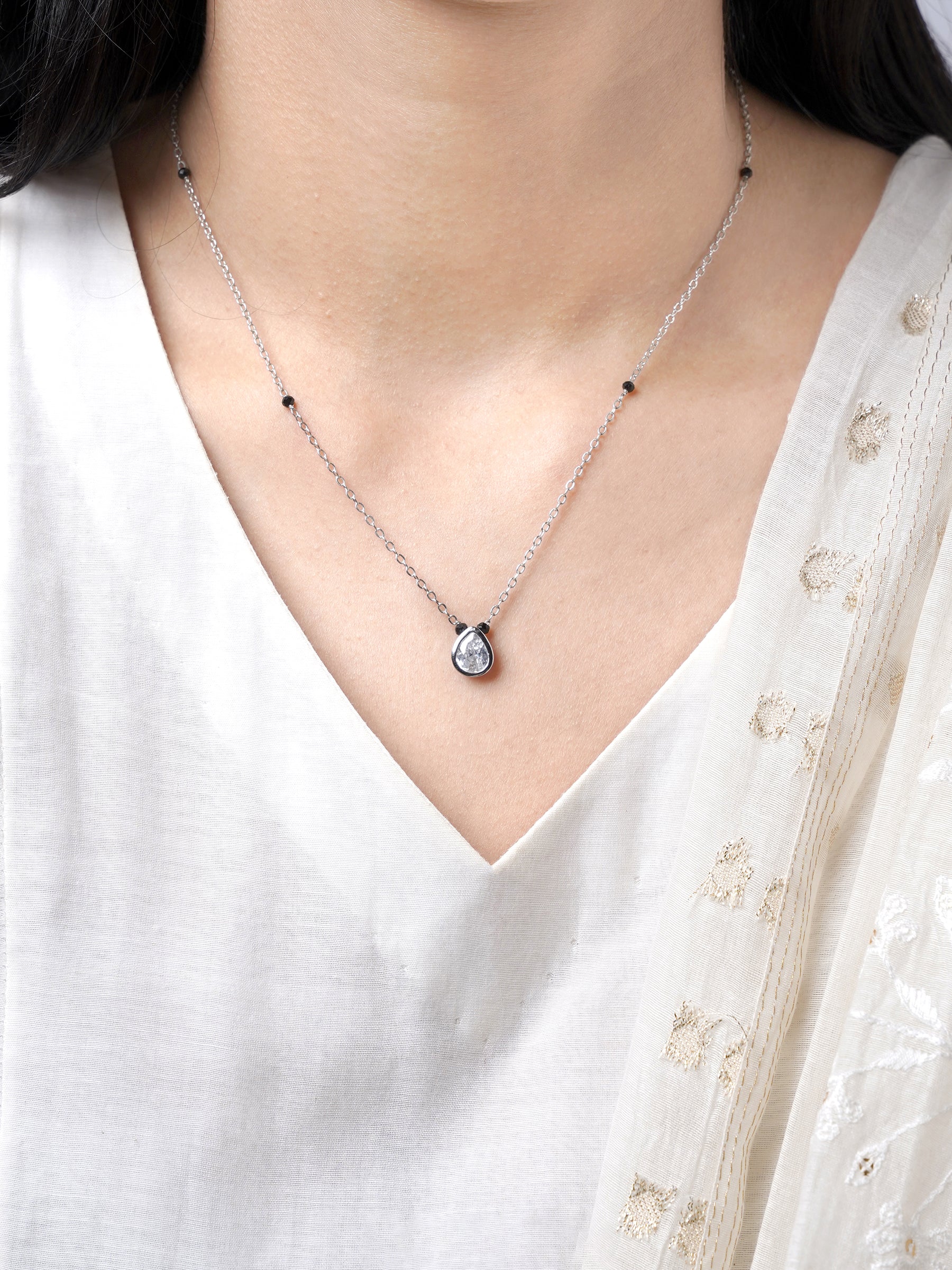 Barkha Silver Mangalsutra