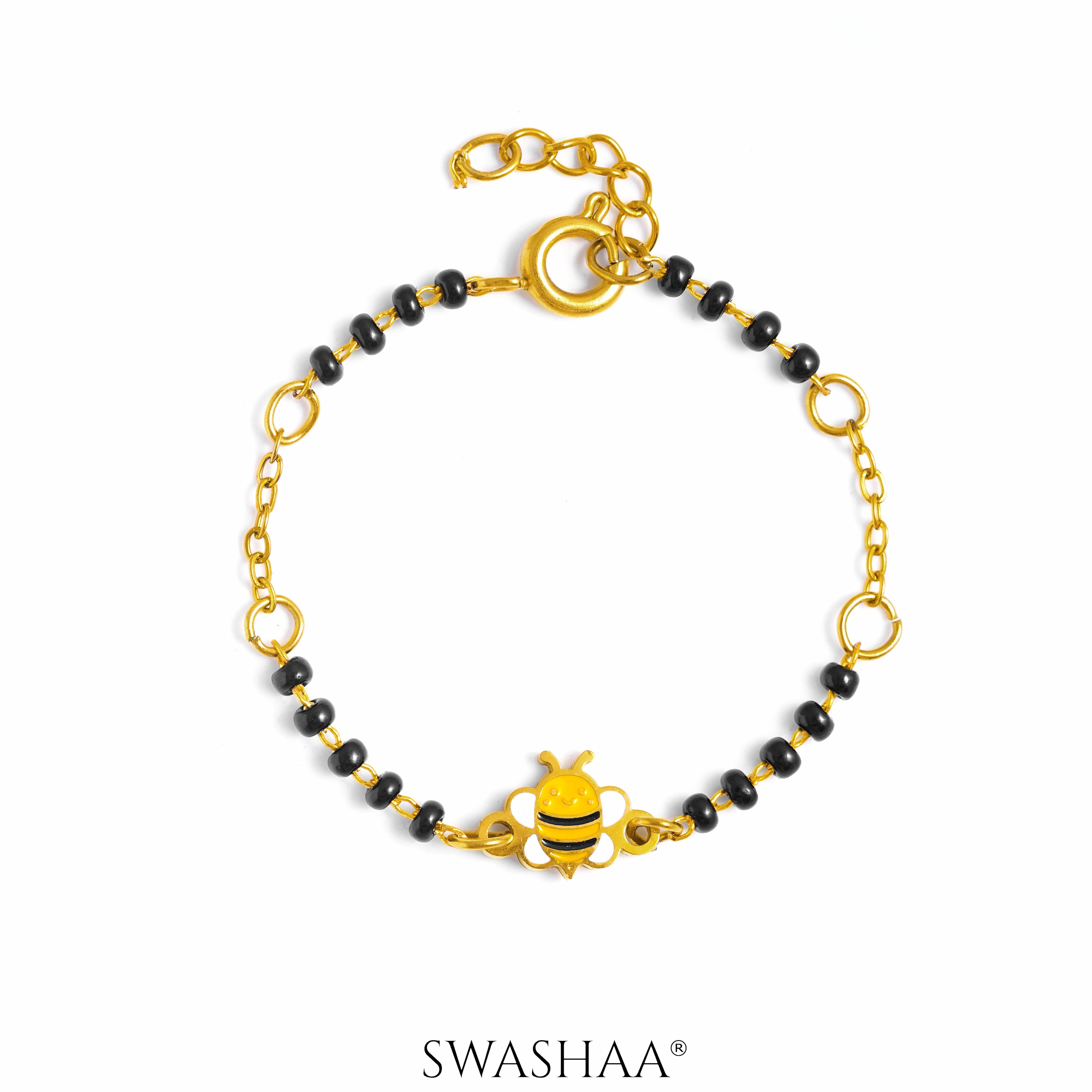 Bee Butterfly Bliss 18K Gold Plated Kid's Nazariya Bracelet Gold