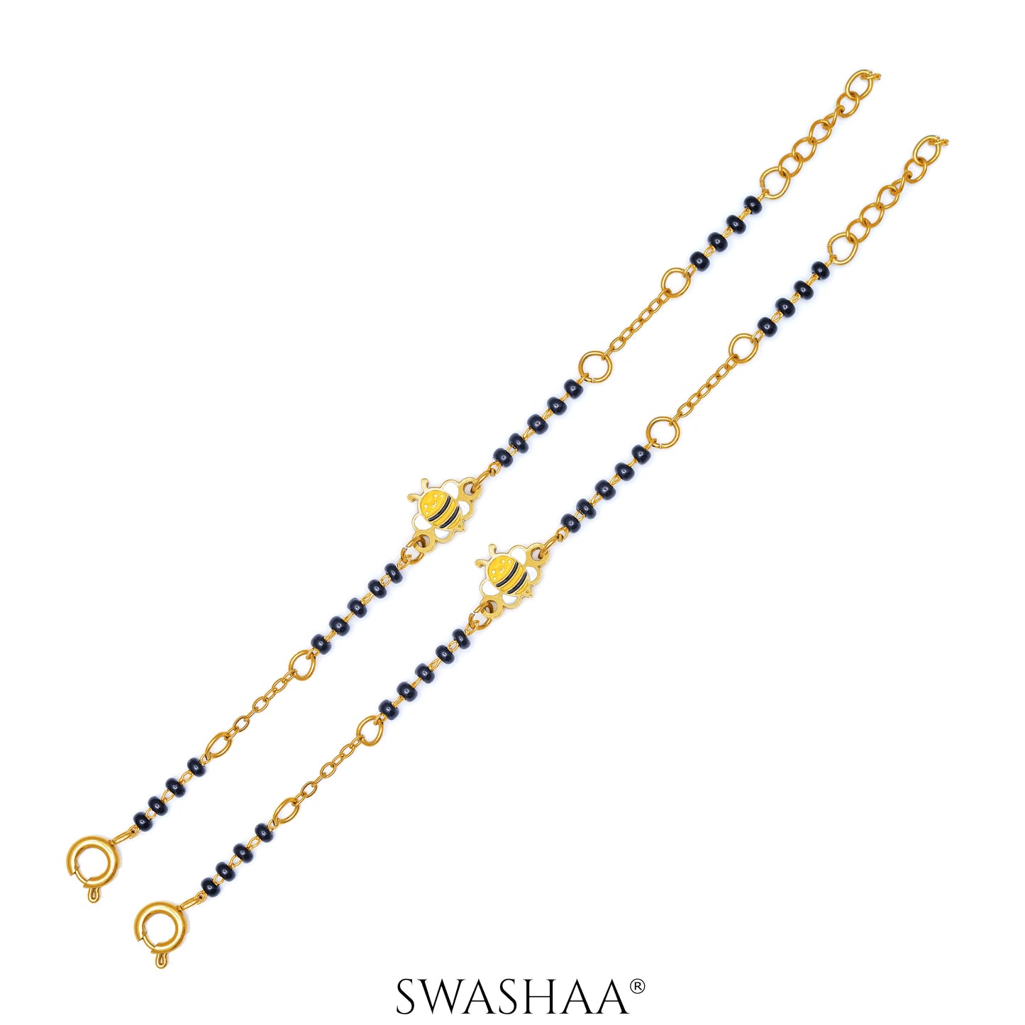 Bee Butterfly Bliss 18K Gold Plated Kid's Nazariya Bracelet