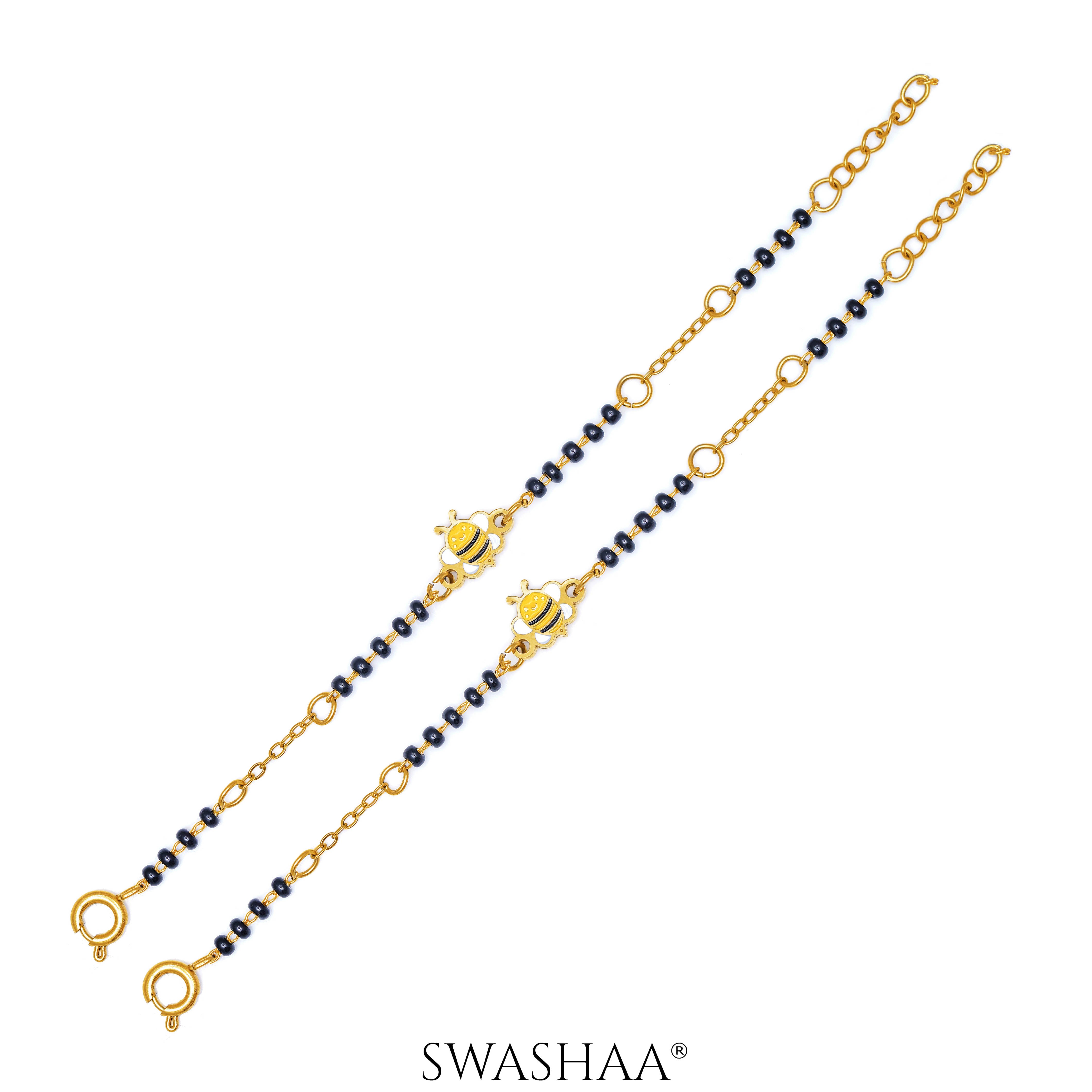 Bee Butterfly Bliss 18K Gold Plated Kid's Nazariya Bracelet
