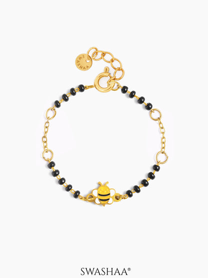 Bee Butterfly Bliss 18K Gold Plated Kid's Nazariya Bracelet Gold