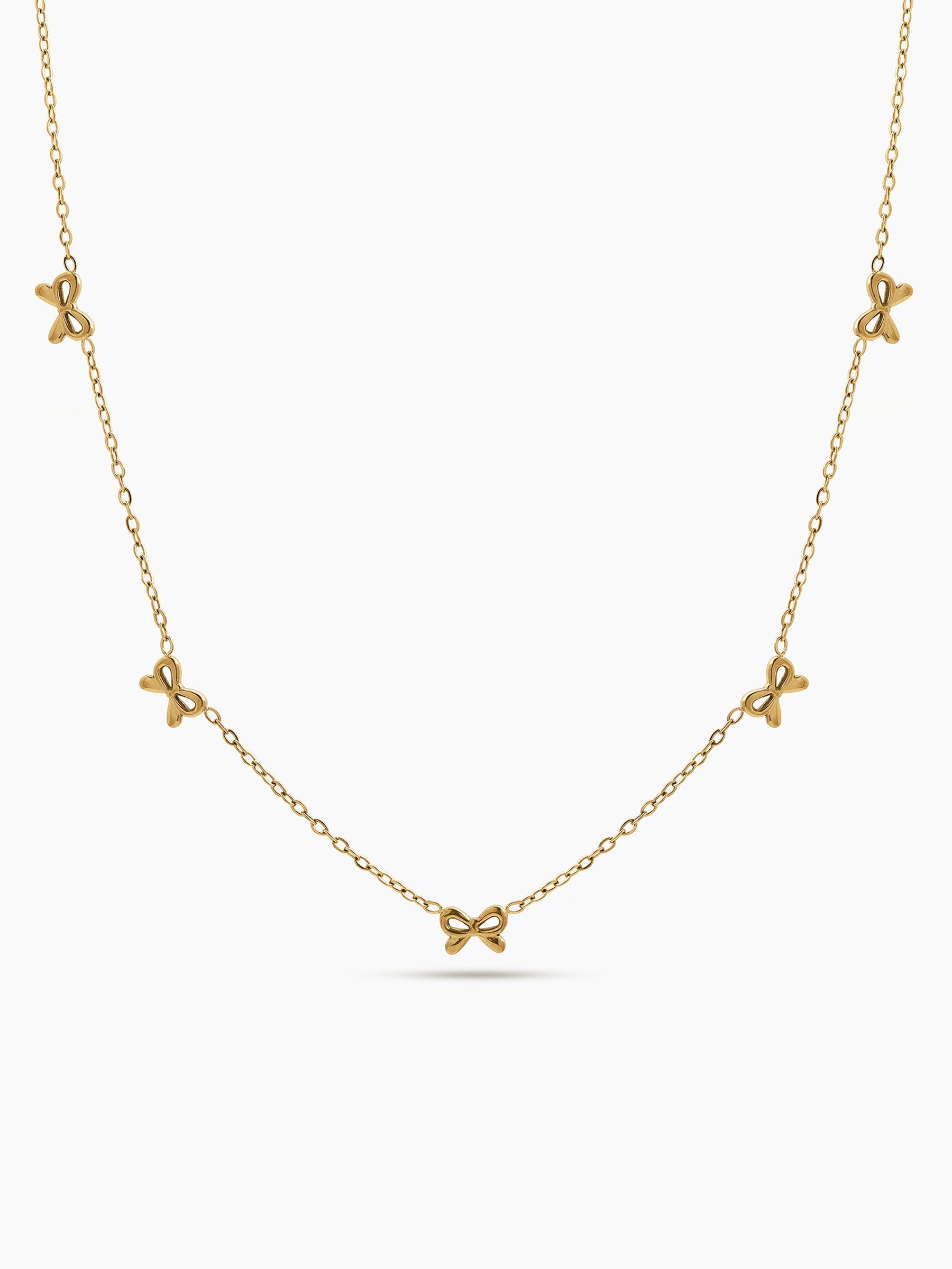Belina Bow 18K Gold Plated Necklace Gold