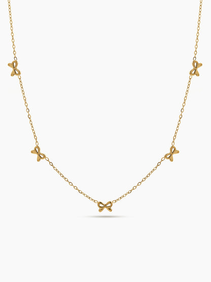 Belina Bow 18K Gold Plated Necklace Gold