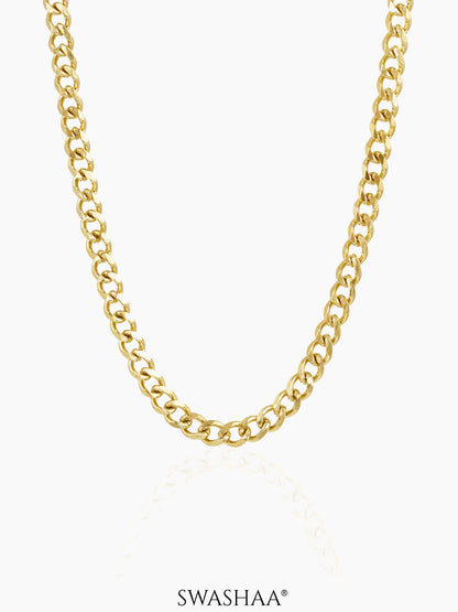Cuban Men's Chain 18K Gold Plated 6 MM 21.5''