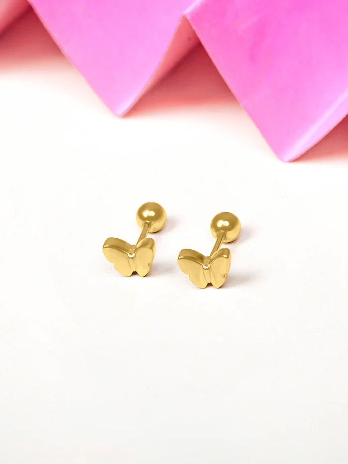 Bill Butterfly 18K Gold Plated Kid's Earrings