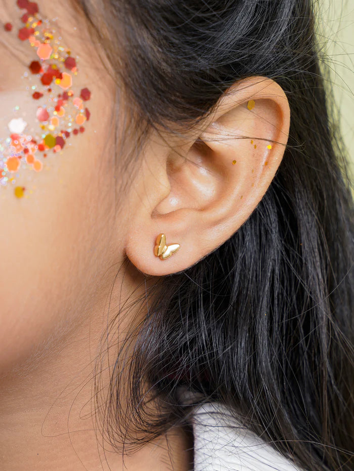 Bill Butterfly 18K Gold Plated Kid's Earrings