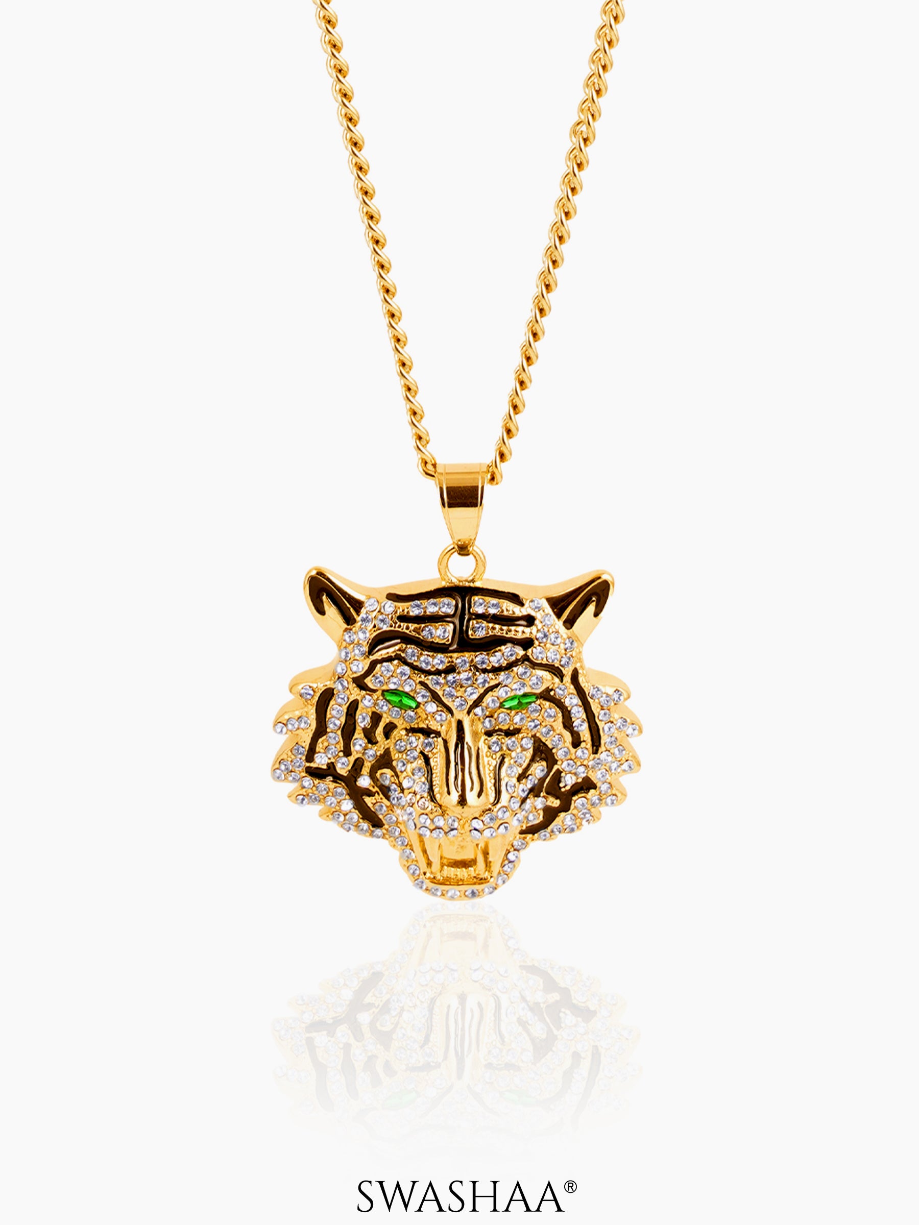 Birendra Men's Chain Pendant 18K Gold Plated