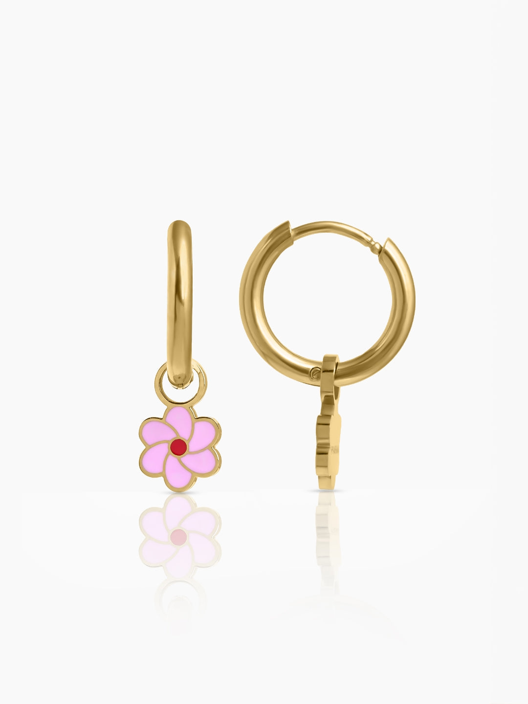 Blossom Love Charms 18K Gold Plated Kid's Jewelry Set Of 2 - Necklace & Earrings
