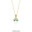 Blue Car 18K Gold Plated Kid's Pendant Necklace Gold