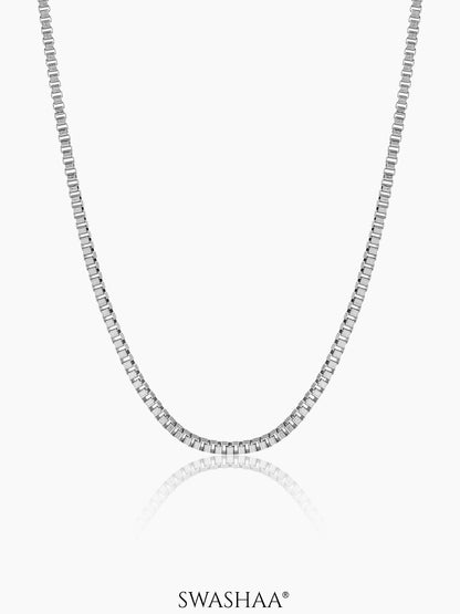 Box 1MM Women's Chain Silver
