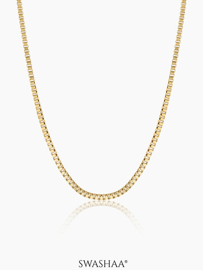 Box 2 MM Men's Chain 18K Gold Plated