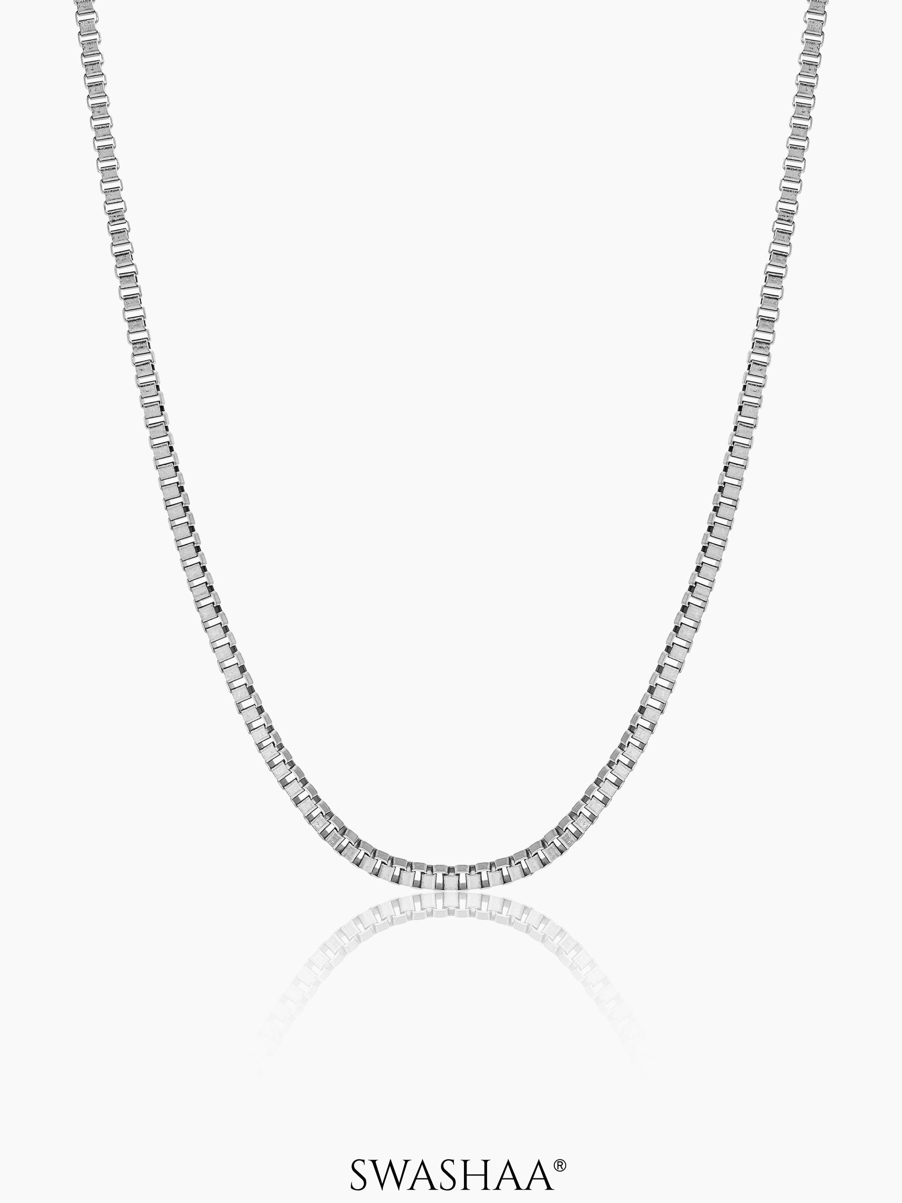 Box 2 MM Men's Chain Silver